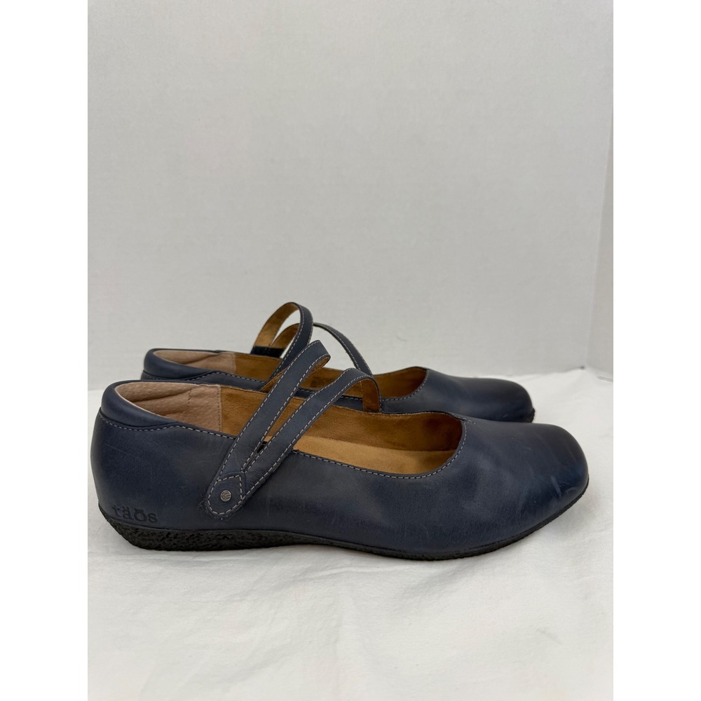 Taos BNR-14209 Navy Blue Leather Double Strap Mary Jane Flats Womens 11 - Picture 6 of 9